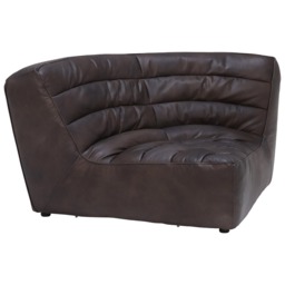 Timothy Oulton Shabby Sectional Corner Modular Sofa, Black Leather - Barker & Stonehouse - thumbnail 3