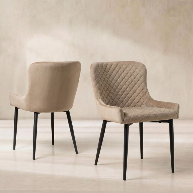 Rivington Dining Chair, Neutral Velvet - Barker & Stonehouse - image 1