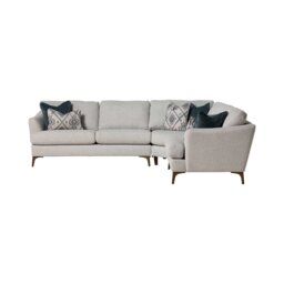 Embrey 2.5 Seater Corner Sofa With Rhf Cuddler, Grey Fabric - Barker & Stonehouse - thumbnail 3