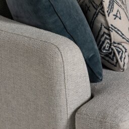 Embrey 2.5 Seater Corner Sofa With Rhf Cuddler, Grey Fabric - Barker & Stonehouse - thumbnail 4