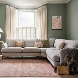 Embrey 2.5 Seater Corner Sofa With Rhf Cuddler, Grey Fabric - Barker & Stonehouse - thumbnail 2