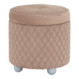 Lutyen Stool Pouf Rombi, Neutral Fabric - Barker & Stonehouse - thumbnail 3