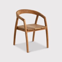 Grenada Jati Outdoor A Dining Chair, Neutral Wood - Barker & Stonehouse - thumbnail 3