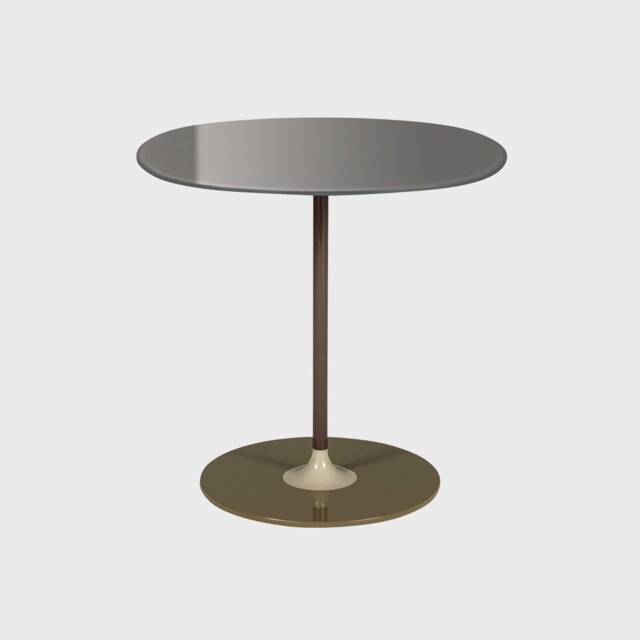 Kartell Thierry Side Table 45x45x45 Grey, Round Glass - Barker & Stonehouse - image 1