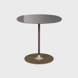 Kartell Thierry Side Table 45x45x45 Grey, Round Glass - Barker & Stonehouse - thumbnail 1