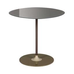 Kartell Thierry Side Table 45x45x45 Grey, Round Glass - Barker & Stonehouse - thumbnail 3