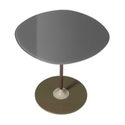 Kartell Thierry Side Table 45x45x45 Grey, Round Glass - Barker & Stonehouse - thumbnail 4