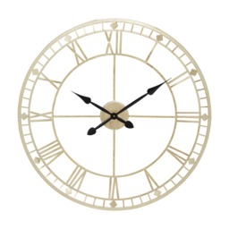 Ant Gold Met Rnd Wall Clock, Round Metal - Barker & Stonehouse