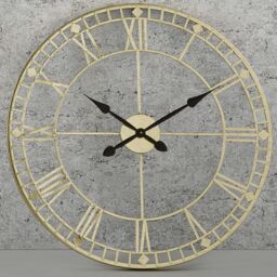 Ant Gold Met Rnd Wall Clock, Round Metal - Barker & Stonehouse - thumbnail 2