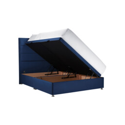 Simba Wilmslow Side Lift Ottoman Double Bed Frame, Blue Fabric - Barker & Stonehouse - thumbnail 5