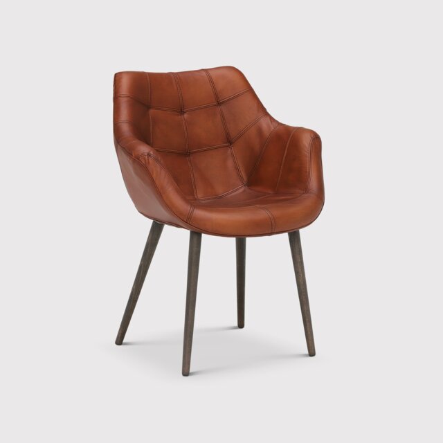 Pure Furniture Birinus Dining Chair, Brown Leather - Barker & Stonehouse - image 1