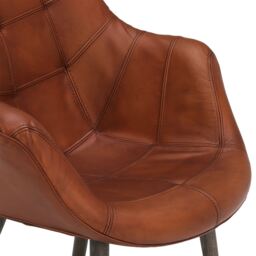 Pure Furniture Birinus Dining Chair, Brown Leather - Barker & Stonehouse - thumbnail 4