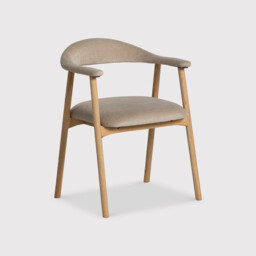 Lerman Dining Chair With Arms With Armrest, Neutral Oak - Barker & Stonehouse - thumbnail 3