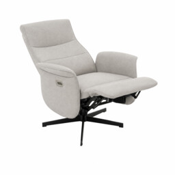 Uxbridge Electric Recliner Chair With Battery, Grey Leather - Barker & Stonehouse - thumbnail 2