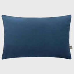 Plush Blue Velvet Rectangular Cushion, Square - Barker & Stonehouse