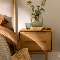Winchester 2 Drawer Bedside Table, Neutral Oak - Barker & Stonehouse - thumbnail 2