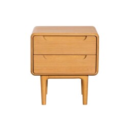Winchester 2 Drawer Bedside Table, Neutral Oak - Barker & Stonehouse - thumbnail 3