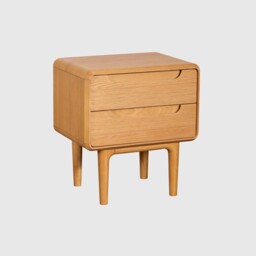 G Plan Winchester 2 Drawer Bedside Table, Neutral Oak - Barker & Stonehouse