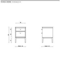 Ercol Salina Two Drawer Bedside Cabinet, Neutral Wood - Barker & Stonehouse - thumbnail 5