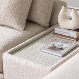 Lomax Lhf Large Chaise Corner Modular Sofa With Table, Neutral Fabric - Barker & Stonehouse - thumbnail 5