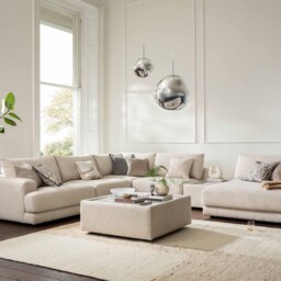 Lomax Lhf Large Chaise Corner Modular Sofa With Table, Neutral Fabric - Barker & Stonehouse - thumbnail 2