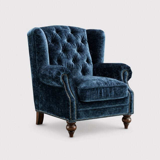 Ullswater Wing Armchair, Blue Fabric - Barker & Stonehouse - image 1