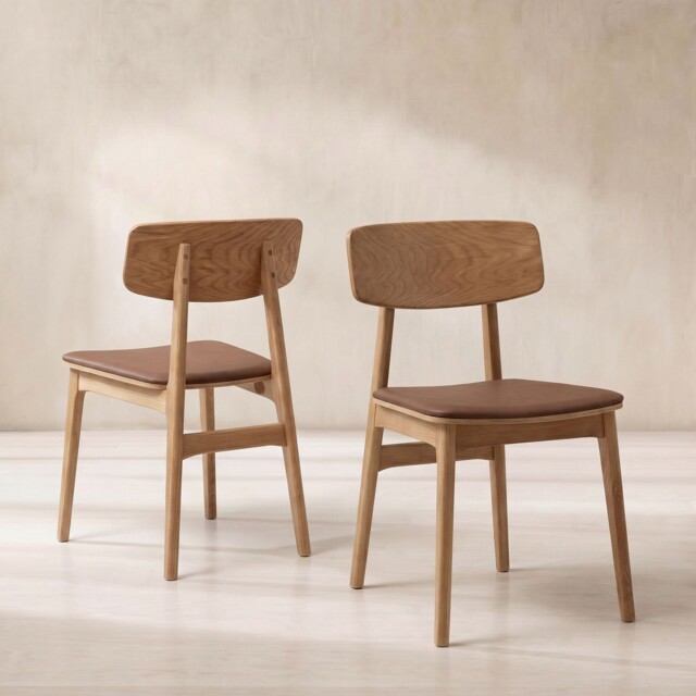 Tatum Livo Dining Chair, Brown Oak - Barker & Stonehouse - image 1