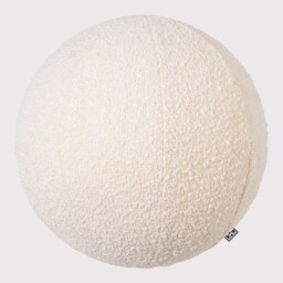 Eichholtz Palla Cushion L Boucl Cream, Round Fabric - Barker & Stonehouse