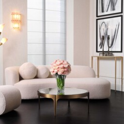 Eichholtz Palla Cushion L Boucl Cream, Round Fabric - Barker & Stonehouse - thumbnail 2