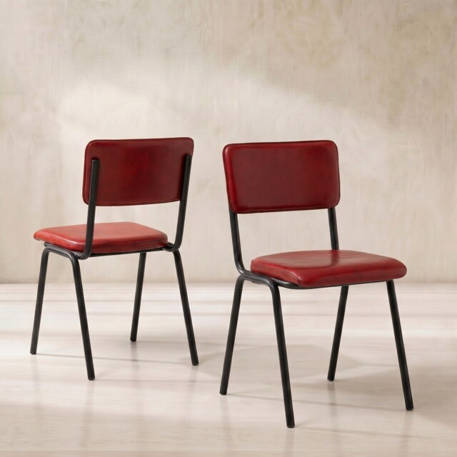 Pure Furniture Twyford Dining Chair, Red Leather - Barker & Stonehouse - image 1