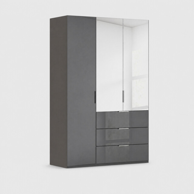 Atlanta 3 Door 3 Drawer Wardrobe 151Cm Height 223Cm Wood - Barker & Stonehouse - image 1