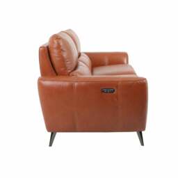 Laurence 2.5 Seater Power Recliner Sofa, Brown Leather - Barker & Stonehouse - thumbnail 6