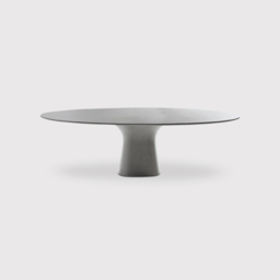 Bontempi Podium Dining Table 250x116x75cm, Round, White Concrete - Barker & Stonehouse - thumbnail 1