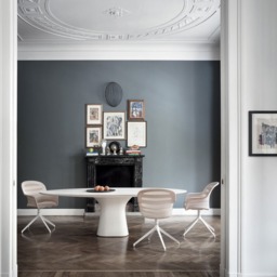 Bontempi Podium Dining Table 250x116x75cm, Round, White Concrete - Barker & Stonehouse - thumbnail 3