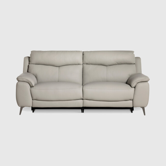 Fiore 2.5 Seater Recliner Sofa with 2 Power Recliners, Grey Leather - Barker & Stonehouse - image 1