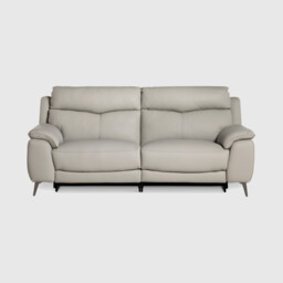 Fiore 2.5 Seater Recliner Sofa With 2 Power Recliners, Grey Leather - Barker & Stonehouse