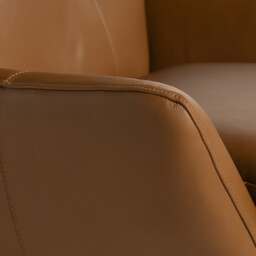 Mills Swivel Armchair, Brown Leather - Barker & Stonehouse - thumbnail 6