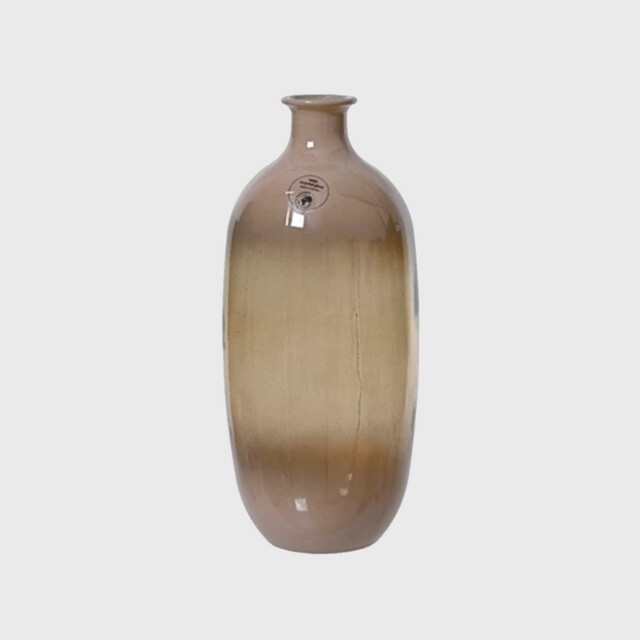 Natural Ombre Tall Vase, Neutral Glass - Barker & Stonehouse