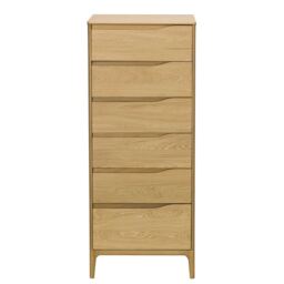 Ercol Rimini 6 Drawer Tall Chest, Neutral Oak - Barker & Stonehouse - thumbnail 2
