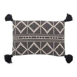 Black Tassel Cushion, Square Fabric - Barker & Stonehouse - thumbnail 1