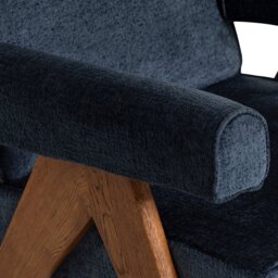 Pure Furniture Bogart Club Accent Chair with Arms, Blue Fabric - Barker & Stonehouse - thumbnail 5