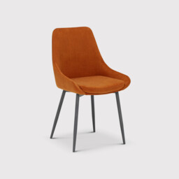 Emmett Dining Chair, Orange Fabric - Barker & Stonehouse - thumbnail 2