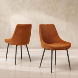 Emmett Dining Chair, Orange Fabric - Barker & Stonehouse - thumbnail 1