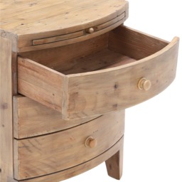 Lewes 3 Drawer Wide Bedside Table, Neutral Wood - Barker & Stonehouse - thumbnail 4