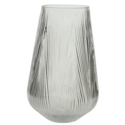 Etched Glass Vase, Neutral - Barker & Stonehouse