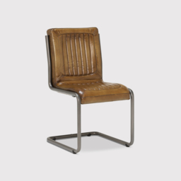Pure Furniture Jensen Dining Chair, Green Leather - Barker & Stonehouse - thumbnail 1