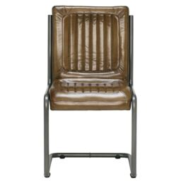Pure Furniture Jensen Dining Chair, Green Leather - Barker & Stonehouse - thumbnail 2