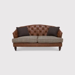 Tetrad Harris Tweed Dalmore Petit 2 Seater Sofa, Brown Fabric - Barker & Stonehouse