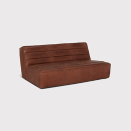 Timothy Oulton Shabby Sectional 3 Seater Modular Sofa, Brown Leather - Barker & Stonehouse