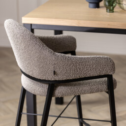 Hinoki Bar Stool, Neutral Fabric - Barker & Stonehouse - thumbnail 3